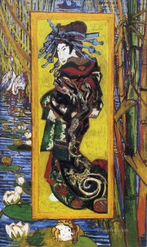 Japonaiserie Oiran según Kesai Eisen Vincent van Gogh Pinturas al óleo